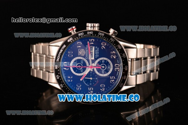 Tag Heuer Carrera Quartz Movement Steel Case with Black Carbon Fiber Dial with Steel Strap - Click Image to Close